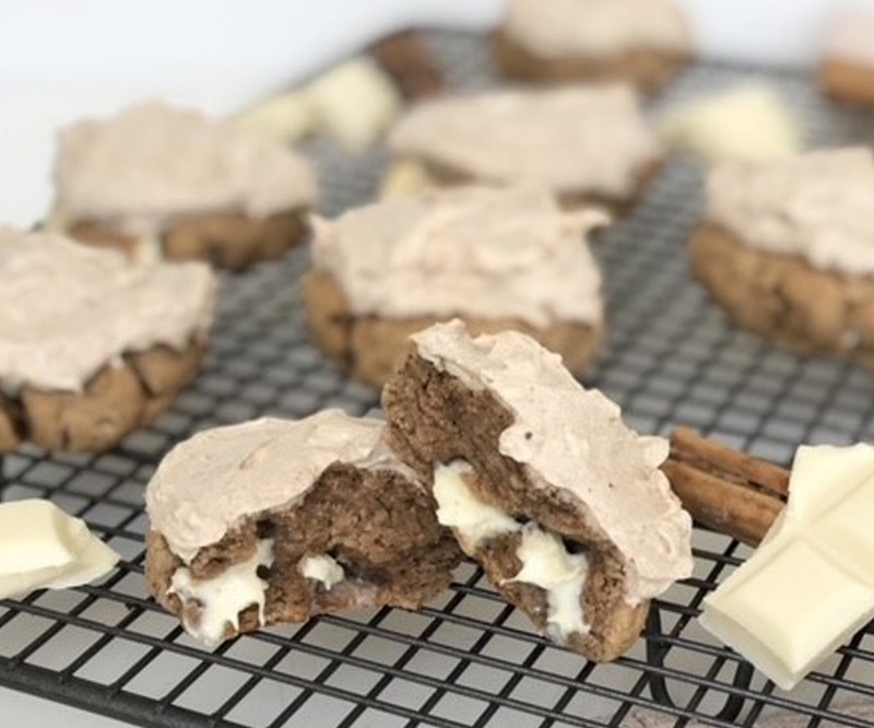 White Choc Chai Cinnabon Cookies