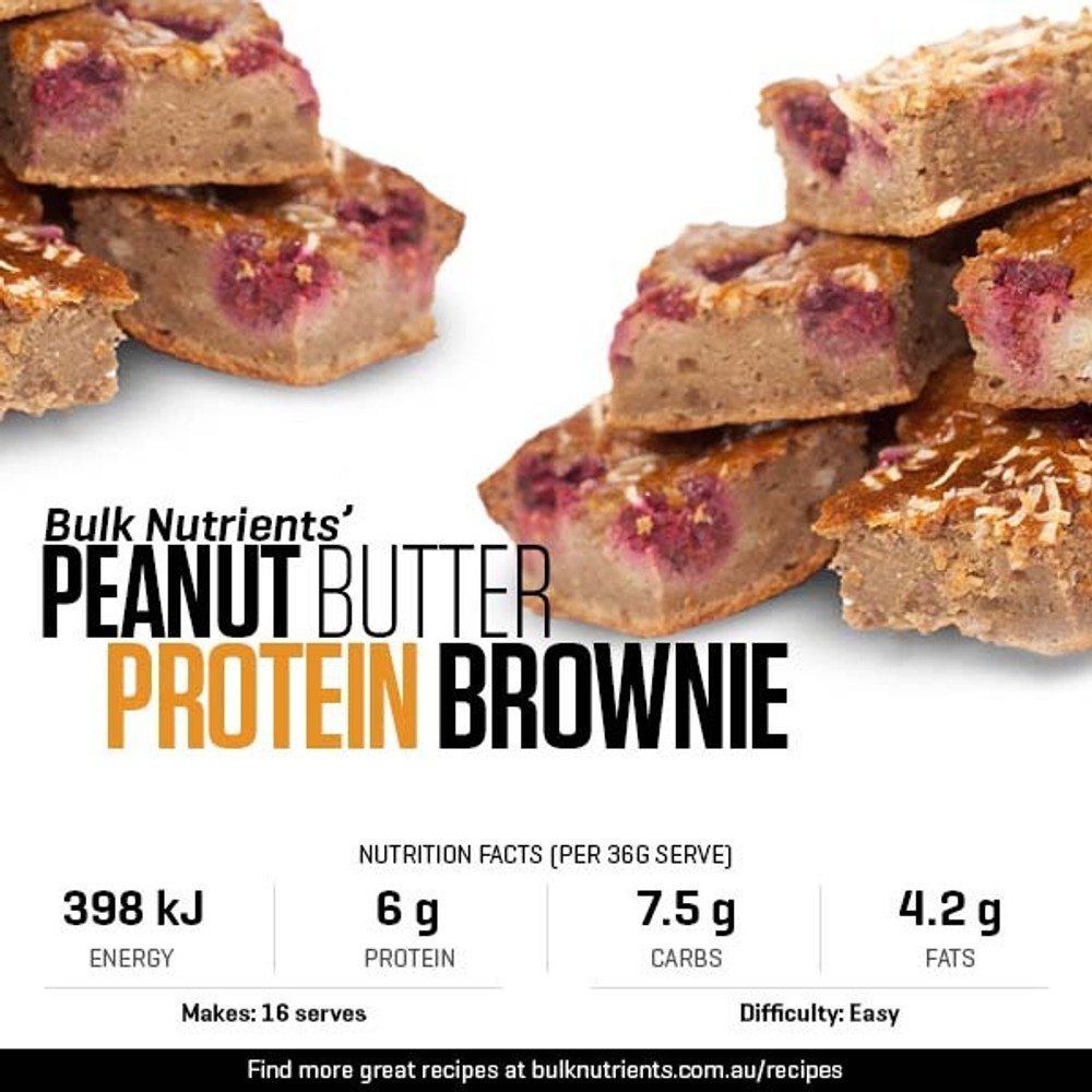Peanut Butter Protein Brownie | Bulk Nutrients Recipe