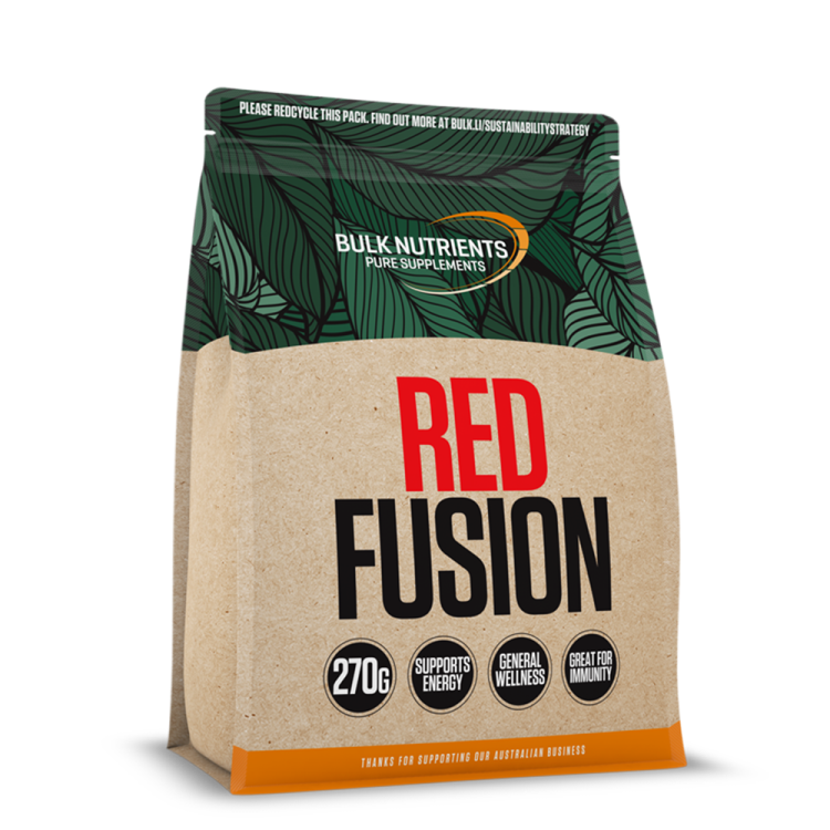 Bulk Nutrients' Red Fusion a 100% natural blend of the highest quality fruit and vegetable extracts