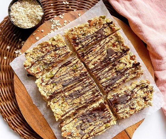 High protein Vanilla Maple Granola Bars recipe from Bulk Nutrients
