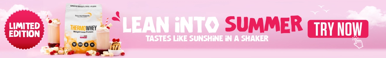 Limited Edition Thermowhey White Choc Raspberry - Lean into summer, tastes line sunshine in a shaker  - Try Now!