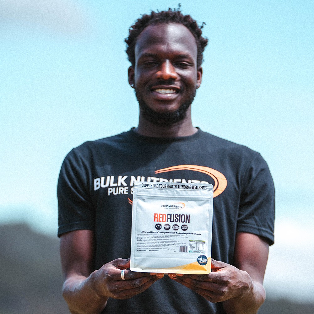 Bulk Nutrients' Red Fusion: A premium blend of natural fruit and veg extracts.