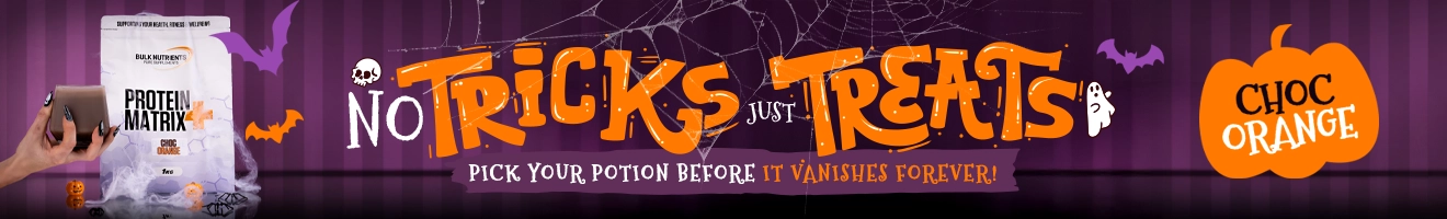 No Tricks Just Treats Pick your potion before it vanishes forever. Protein Matrix+ Choc Orange - Try Now!