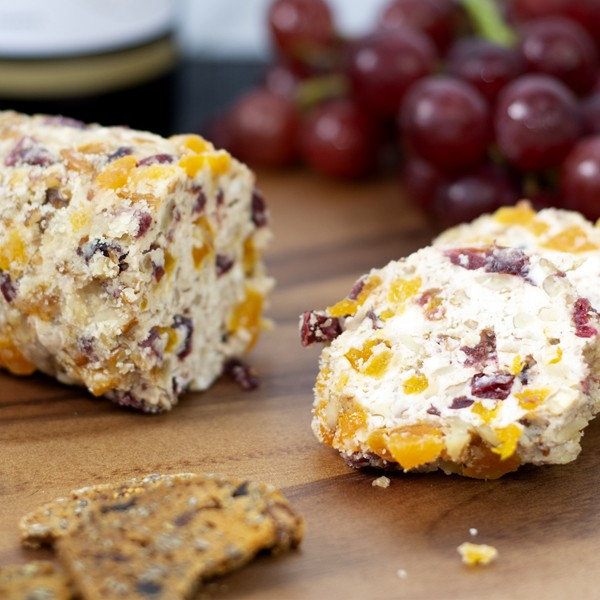 High Protein Fruit and Nut Cheese Log recipe from Bulk Nutrients