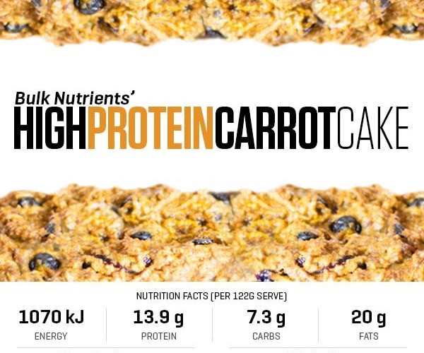 High Protein Carrot Cake recipe from Bulk Nutrients