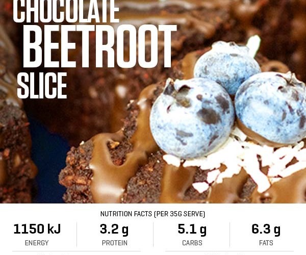High Protein Chocolate Beetroot Slice recipe from Bulk Nutrients