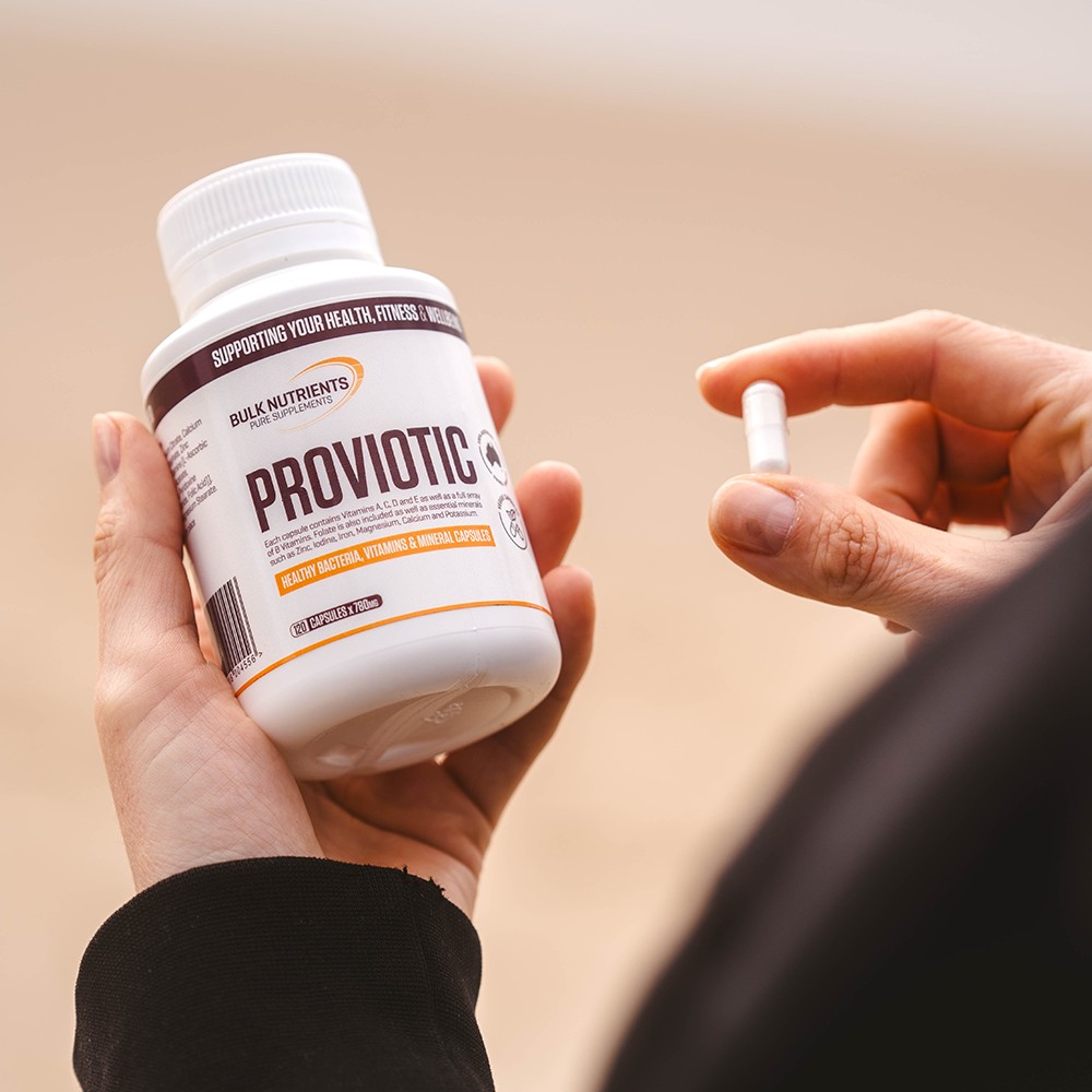 Support your wellbeing with Bulk Nutrients' Proviotic Capsules - each dose offers 25% RDI of vitamins/minerals & 5 billion cfu.