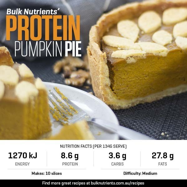 High Protein Pumpkin Pie recipe from Bulk Nutrients