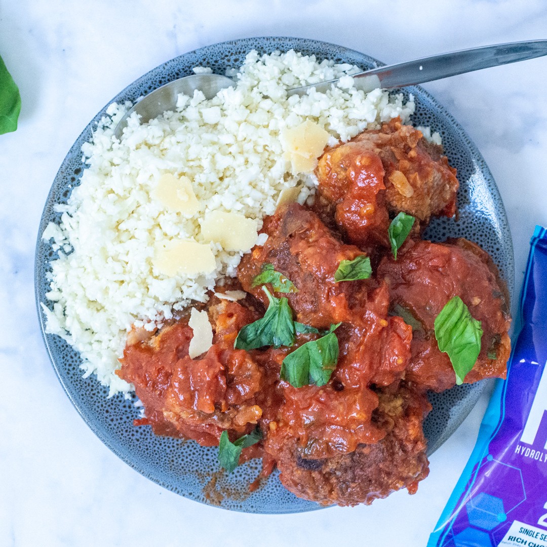 High protein Italian Spiced Collagen Meatballs recipe from Bulk Nutrients