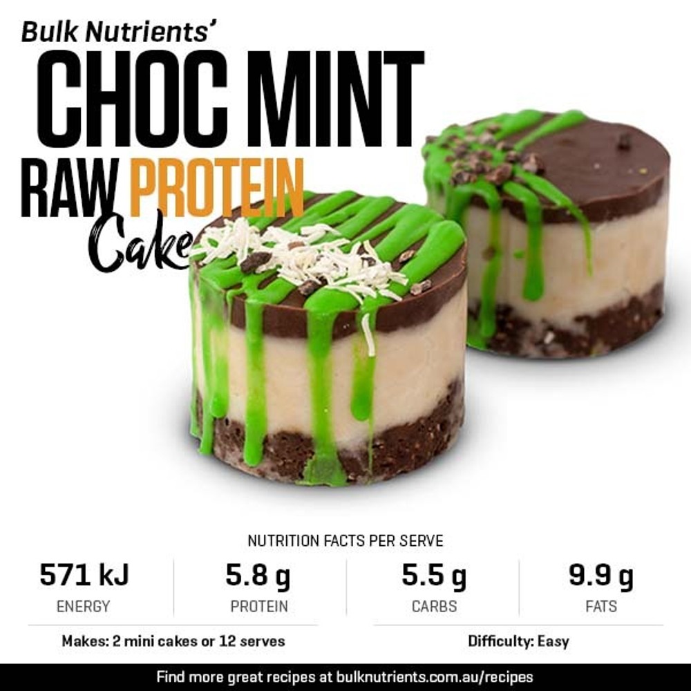 Choc Mint Raw Protein Cake Recipe | Bulk Nutrients