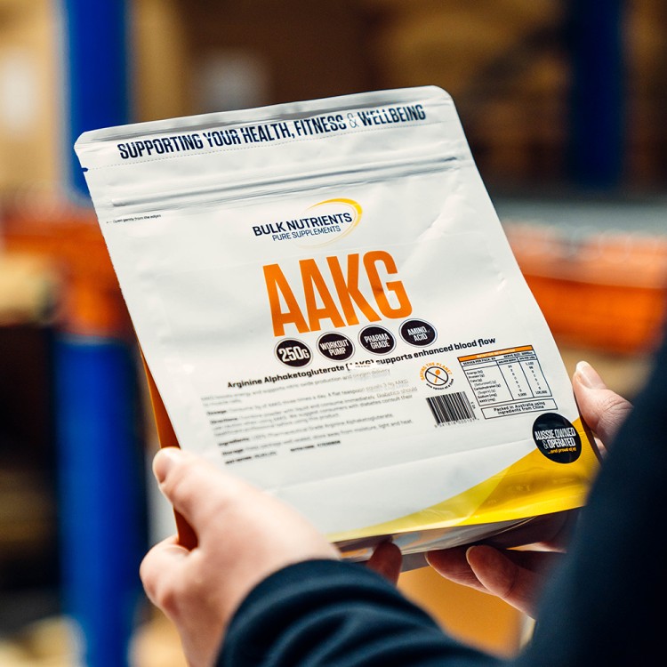 Bulk Nutrients' Arginine Alphaketogluterate (AAKG) is an amino acid shown support many health systems, benefitting not only the average person but athletes and bodybuilders alike.