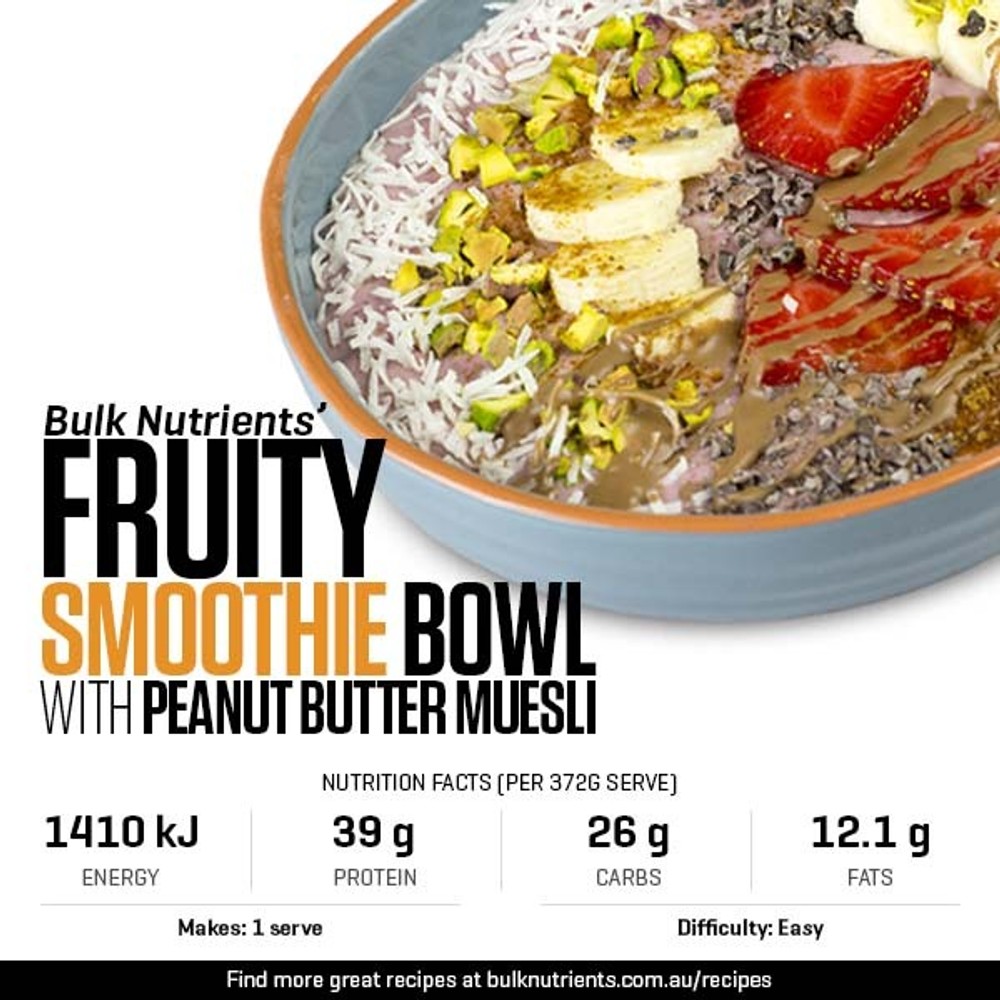 Fruity Smoothie Bowl with Peanut Butter Muesli | Bulk Recipe