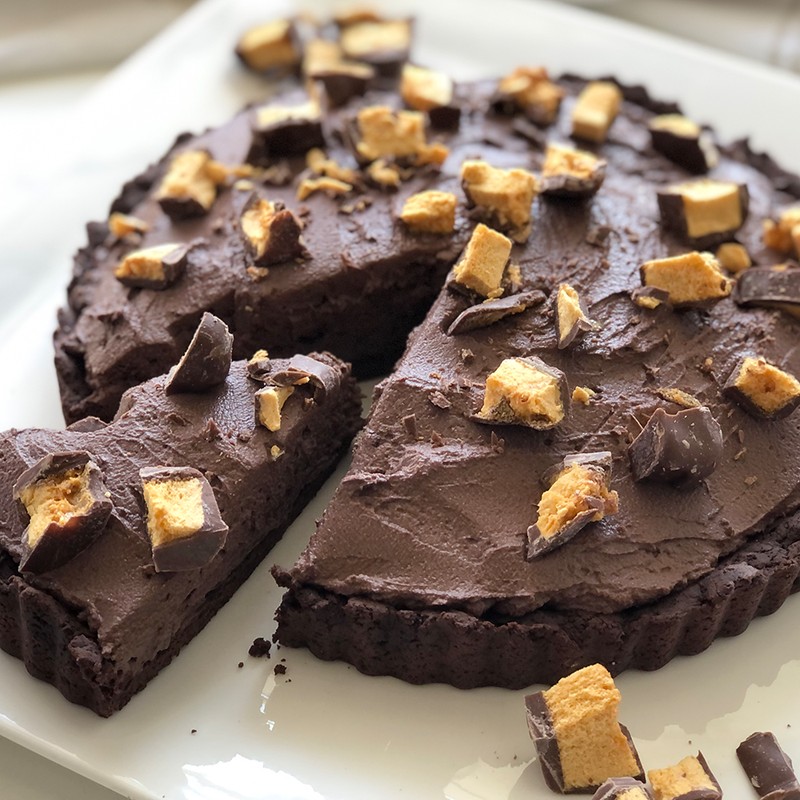 Choc Honeycomb Mousse Cookie Pie