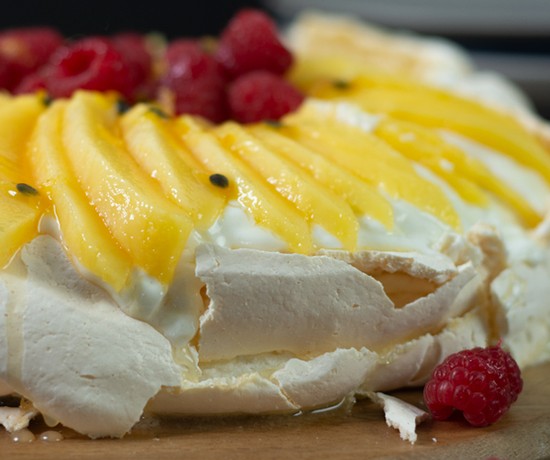 High Protein Easy Mango and Berry Protein Pavlova recipe from Bulk Nutrients