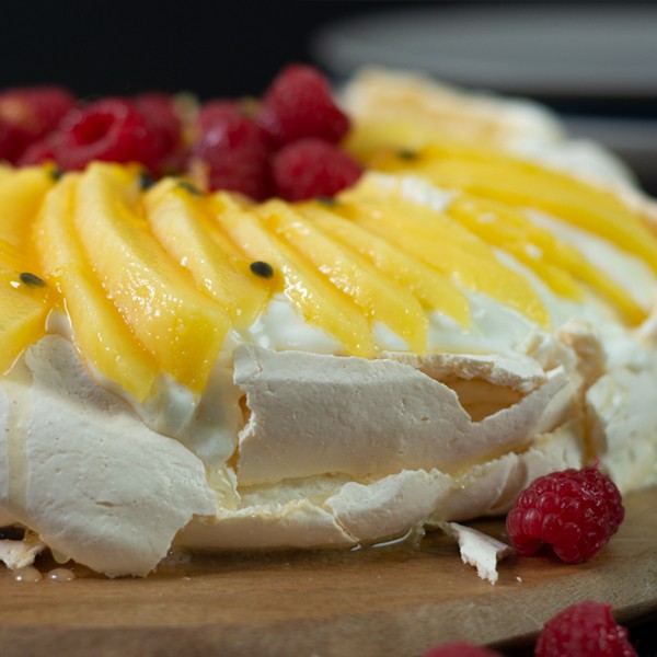 High Protein Easy Mango and Berry Protein Pavlova recipe from Bulk Nutrients
