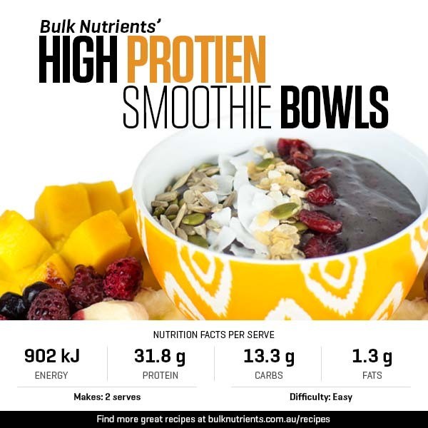 Smoothie Bowls recipe from Bulk Nutrients