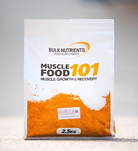 Bulk Nutrients' Muscle Food 101 offering a 2-1 ratio of carbs to protein the ultimate mass gainer supplement