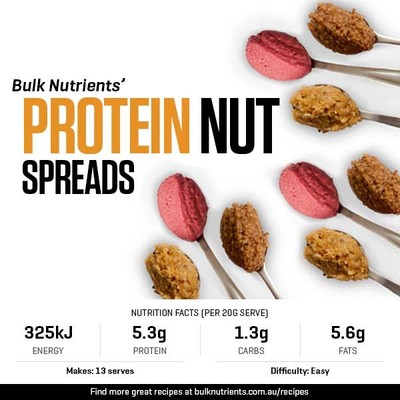 Protein Nut Spreads recipe from Bulk Nutrients 