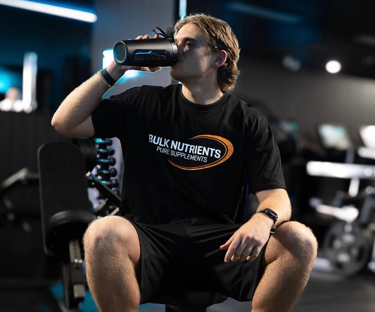 BN Ambassador Jakob Barlow drinking from a shaker