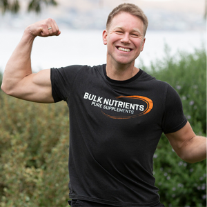 Bulk Nutrients' Black T-Shirt will have you feeling comfortable thanks to its light weight and soft feel made from 100% cotton