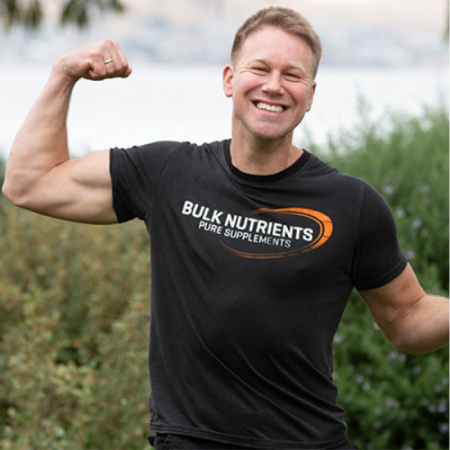 Bulk Nutrients' Black T-Shirt will have you feeling comfortable thanks to its light weight and soft feel made from 100% cotton