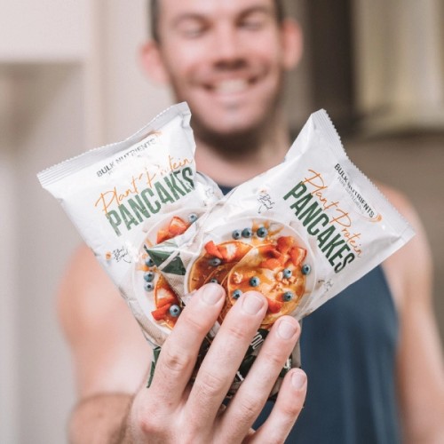 Bulk Nutrients' Plant Protein Pancakes offer a nutritious and satisfying snack or meal option, made with natural plant ingredients.