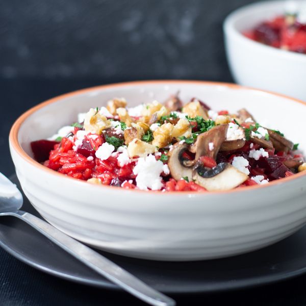 High Protein Creamy Beetroot and Red Fusion Risotto recipe from Bulk Nutrients