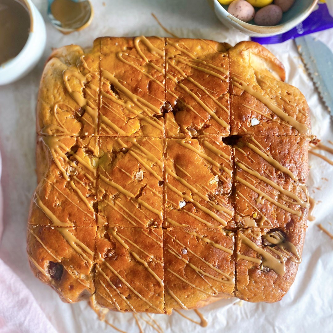 Easter Inspired Caramel Blondies