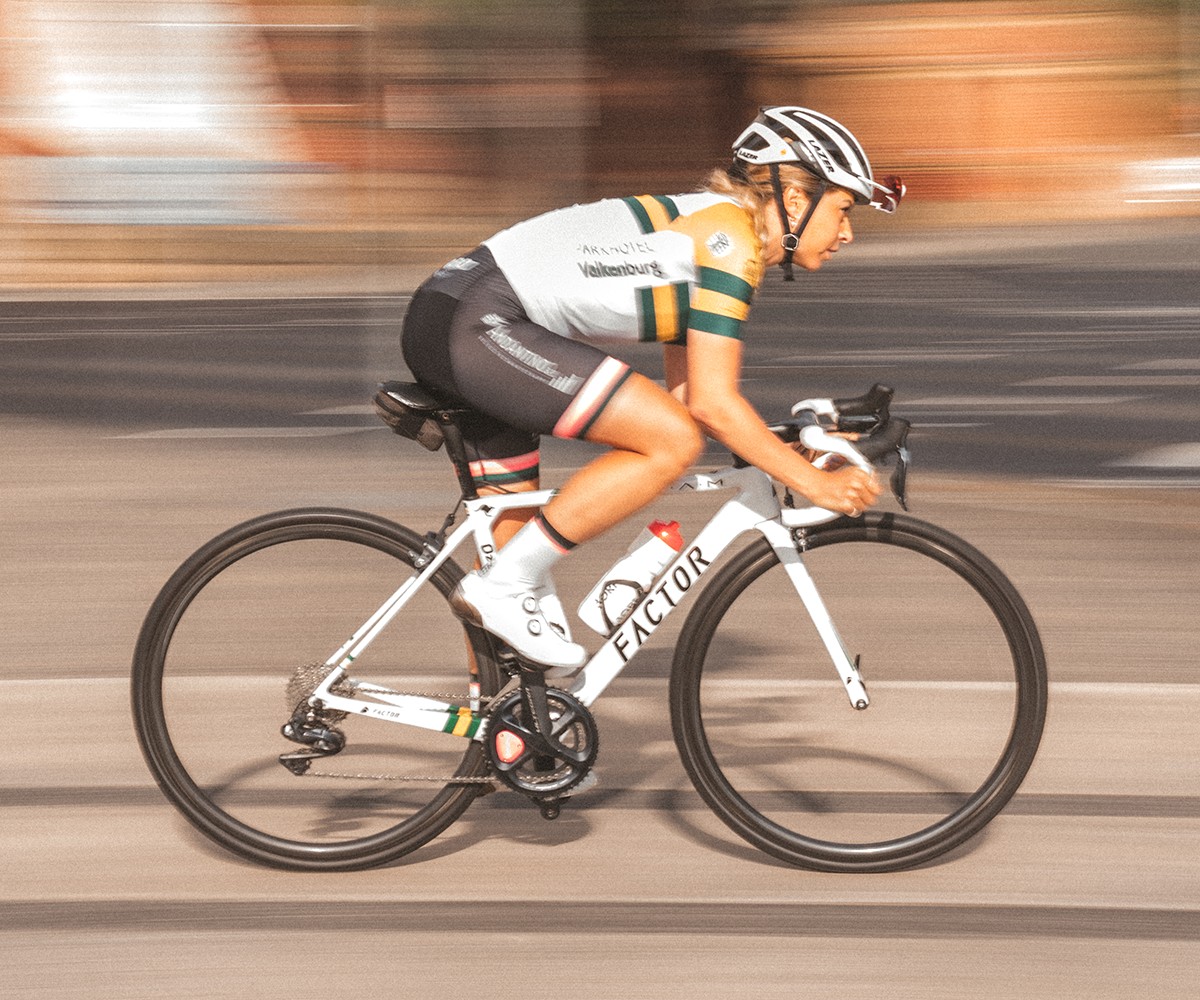 Bulk Nutrients Ambassador Nicole Frain on the bike riding