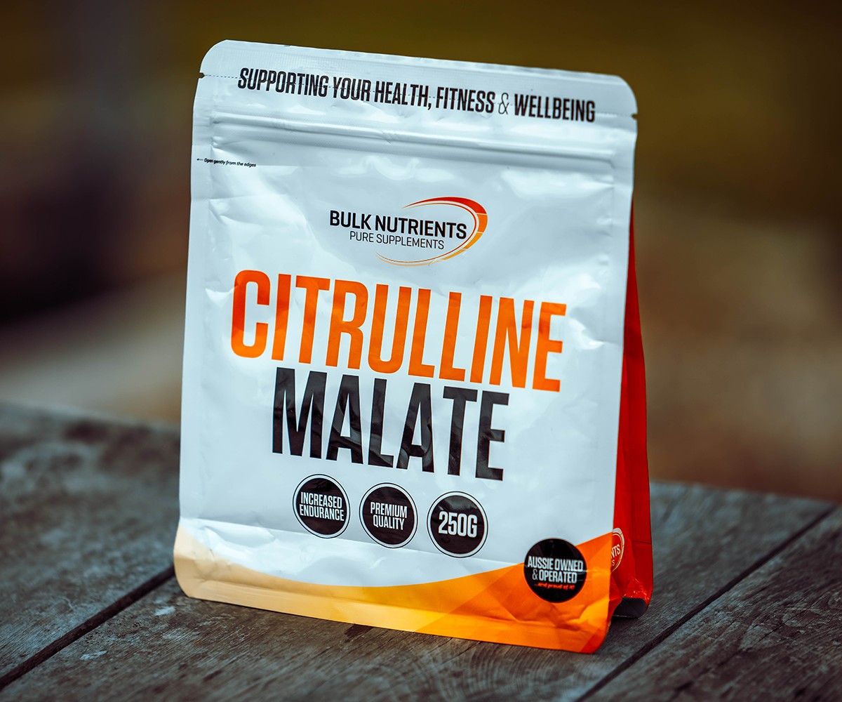 Bulk nutrients Citrulline Malate: “Science: Citrulline Malate will help with muscle performance.”