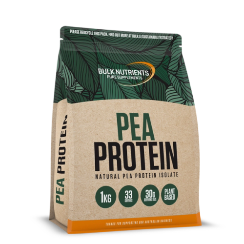 Bulk Nutrients' Pea Protein Isolate Powder offers a great plant based option for those after a dairy alternative