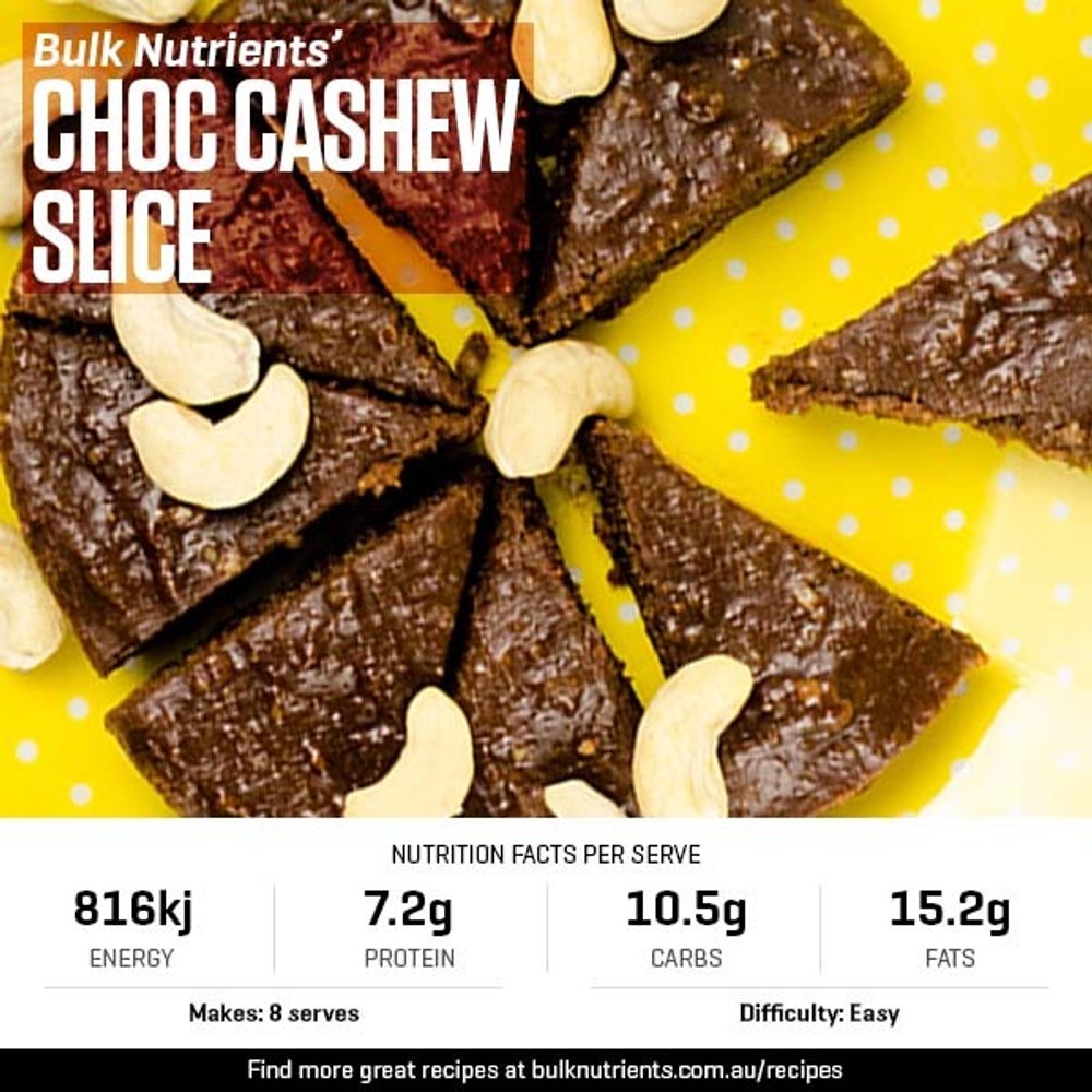 An Easy to Make Choc Cashew Slice Recipe | Bulk Nutrients