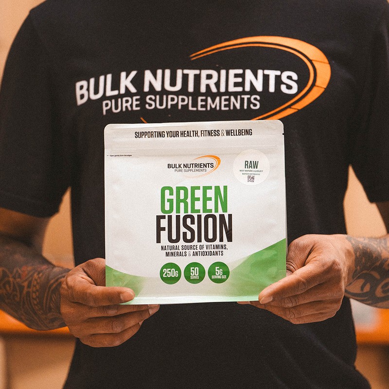 Bulk Nutrients Green Fusion being held