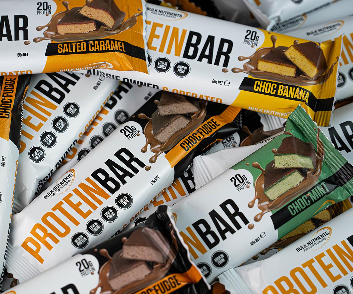 Bulk Nutrients Protein Bars - Choc Fudge, Salted Caramel, Choc Mint and Choc Banana