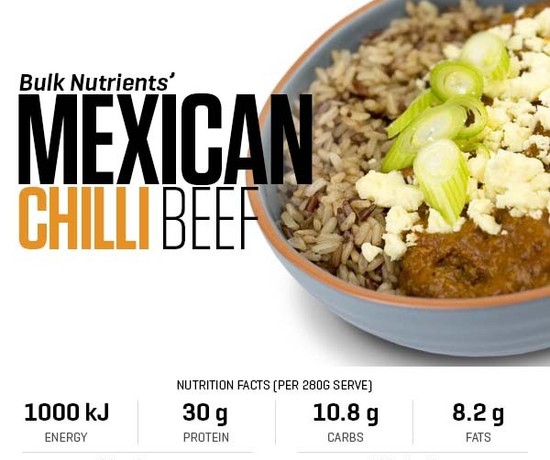 Mexican Chilli Beef recipe from Bulk Nutrients