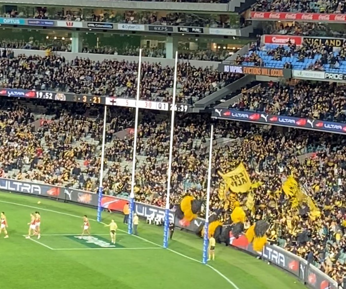 AFL game at the MCG with Richmond v St Kilda