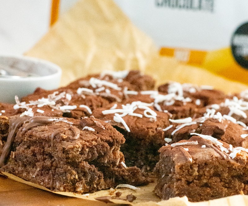 High protein Moist Mocha and Weetbix Slice recipe from Bulk Nutrients