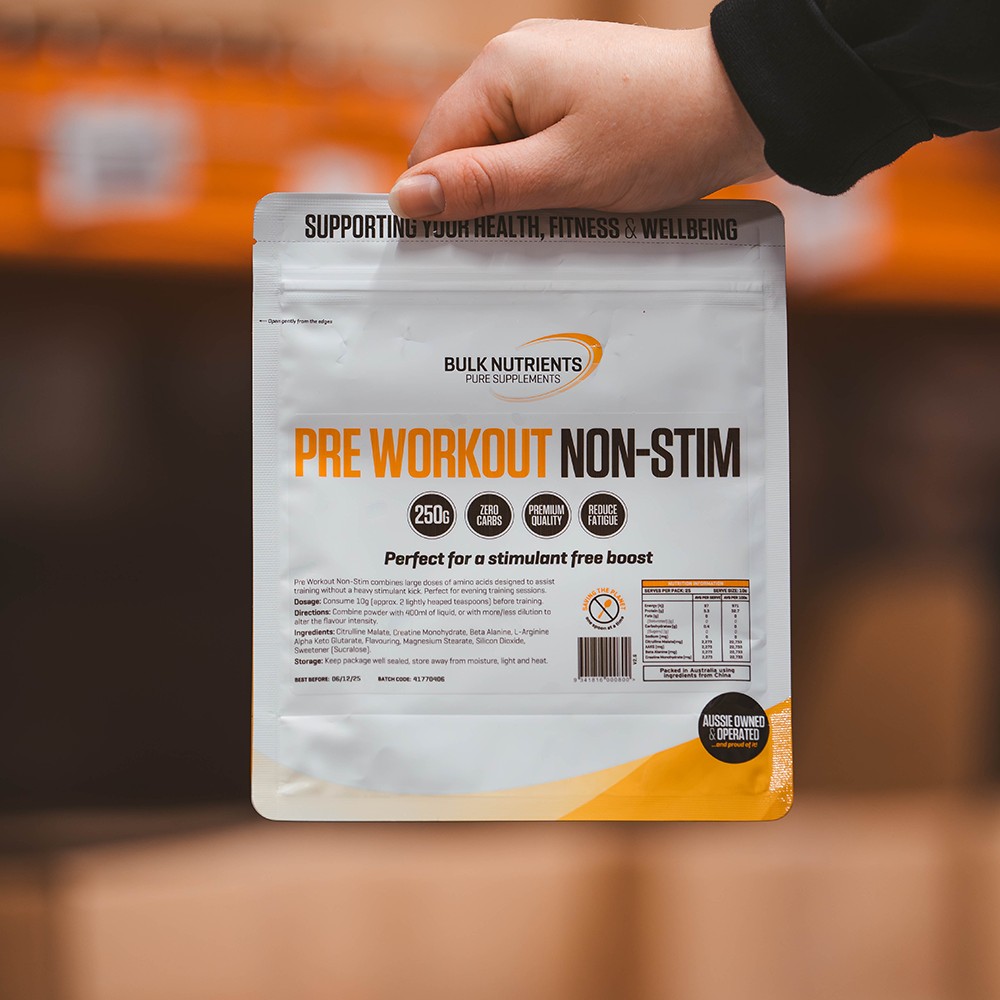 Bulk Nutrients' Pre Workout Non Stimulant powder