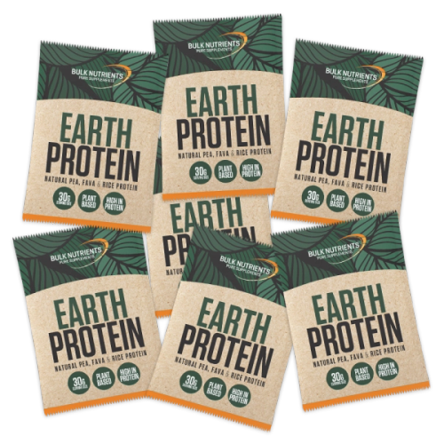 Bulk Nutrients' Earth Protein Sample Pack consists of 7 handy single serve sachets and its a great way to try our most popular plant based protein