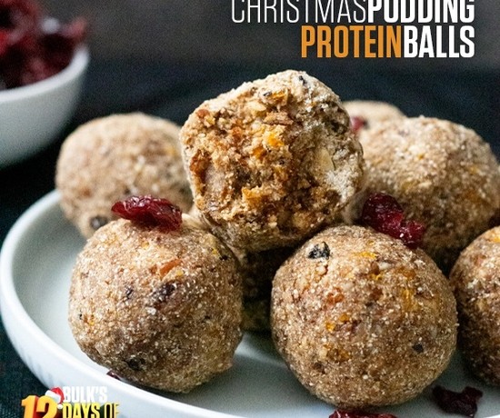 High Protein 12 Days of Christmas - Christmas Pudding Protein Balls recipe from Bulk Nutrients