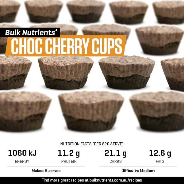 Choc Cherry Cups recipe from Bulk Nutrients