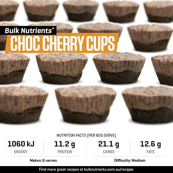 Choc Cherry Cups recipe from Bulk Nutrients 