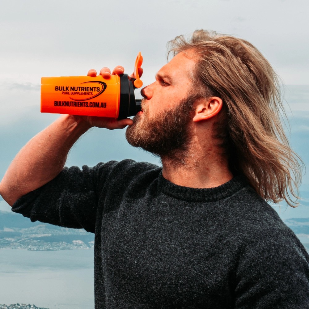 Stay hydrated on-the-go with Bulk Nutrients' Transparent Mini Shaker - ideal for quick gym workouts.