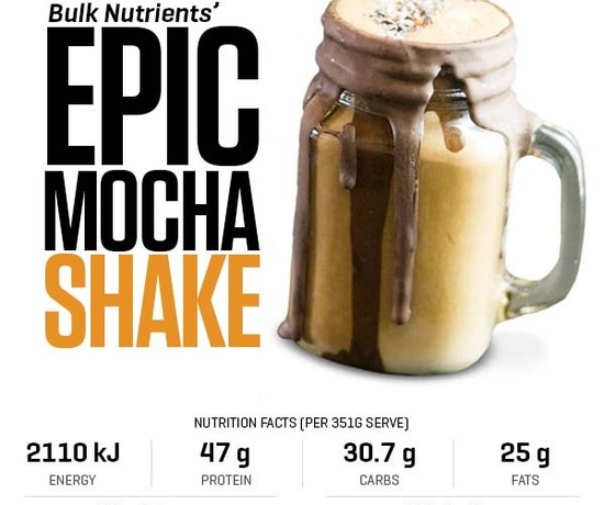 Epic Mocha Shake recipe from Bulk Nutrients