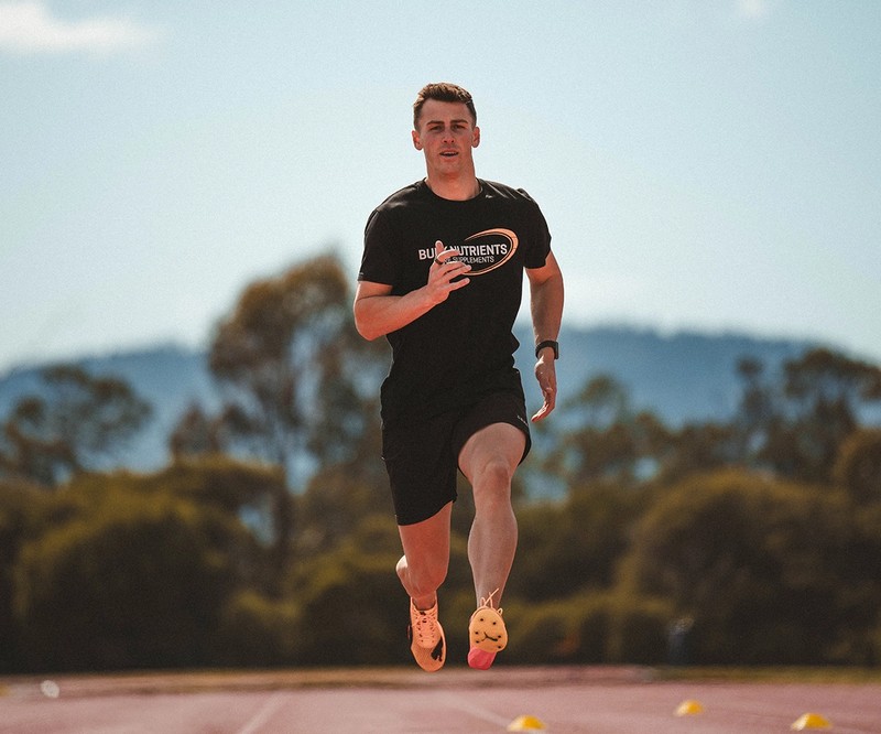 BN Ambassador Jacob Despard running on the track