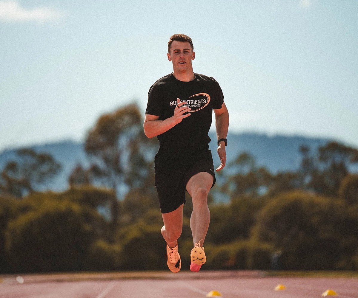 BN Ambassador Jacob Despard running on the track