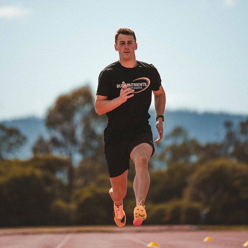 BN Ambassador Jacob Despard running on the track