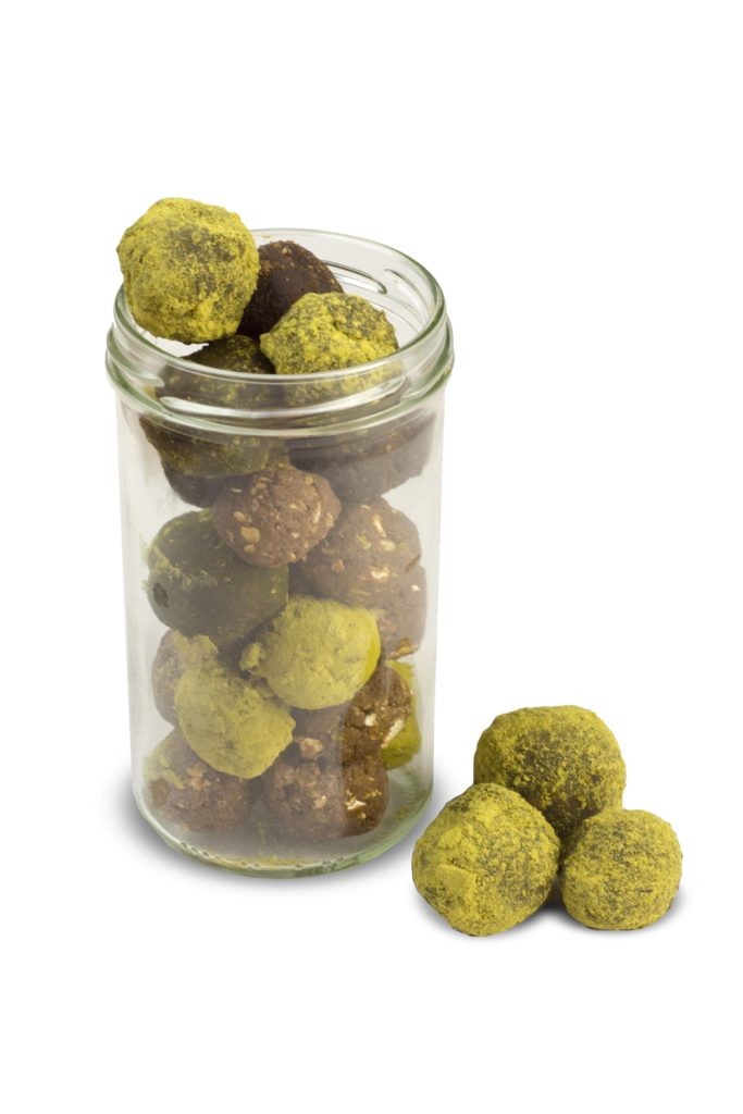 Matcha and Peanut Butter Bites recipe from Bulk Nutrients