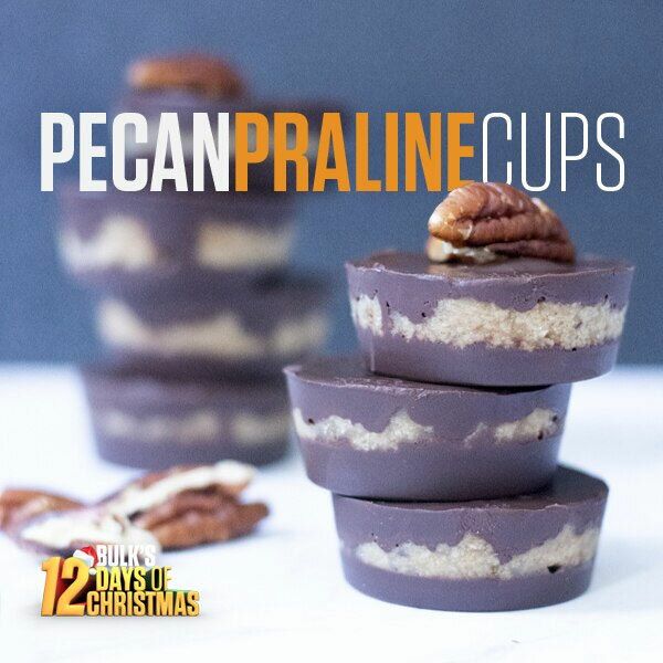 High Protein 12 Days of Christmas - Pecan Praline Cups recipe from Bulk Nutrients