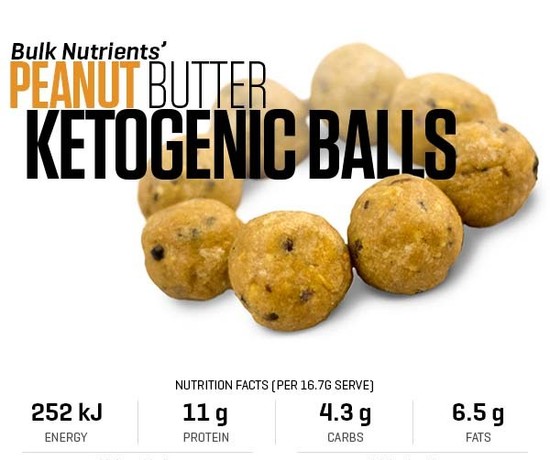 Peanut Butter Ketogenic Balls recipe from Bulk Nutrients